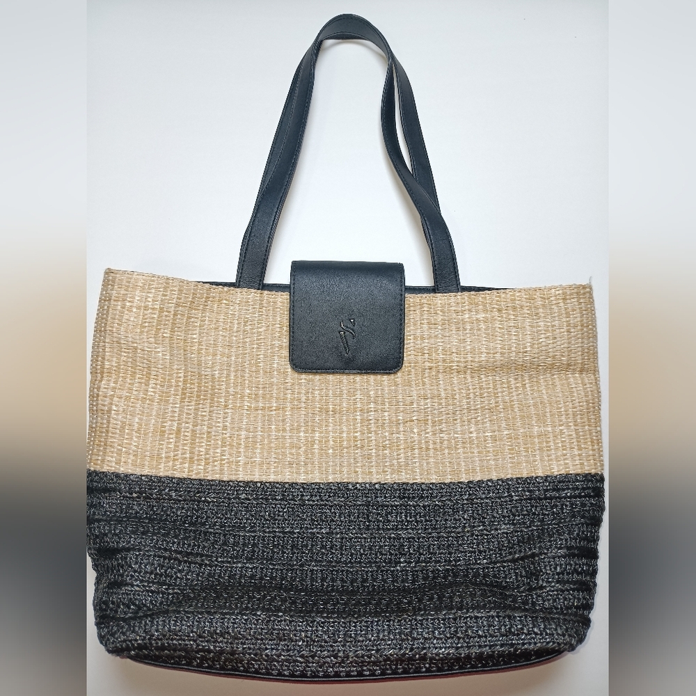 Simply Vera Vera Wang Black and Tan Tote